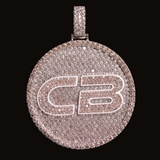 Custom Flooded Circle Name Pendant