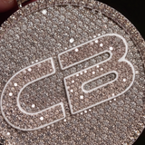 Custom Flooded Circle Name Pendant