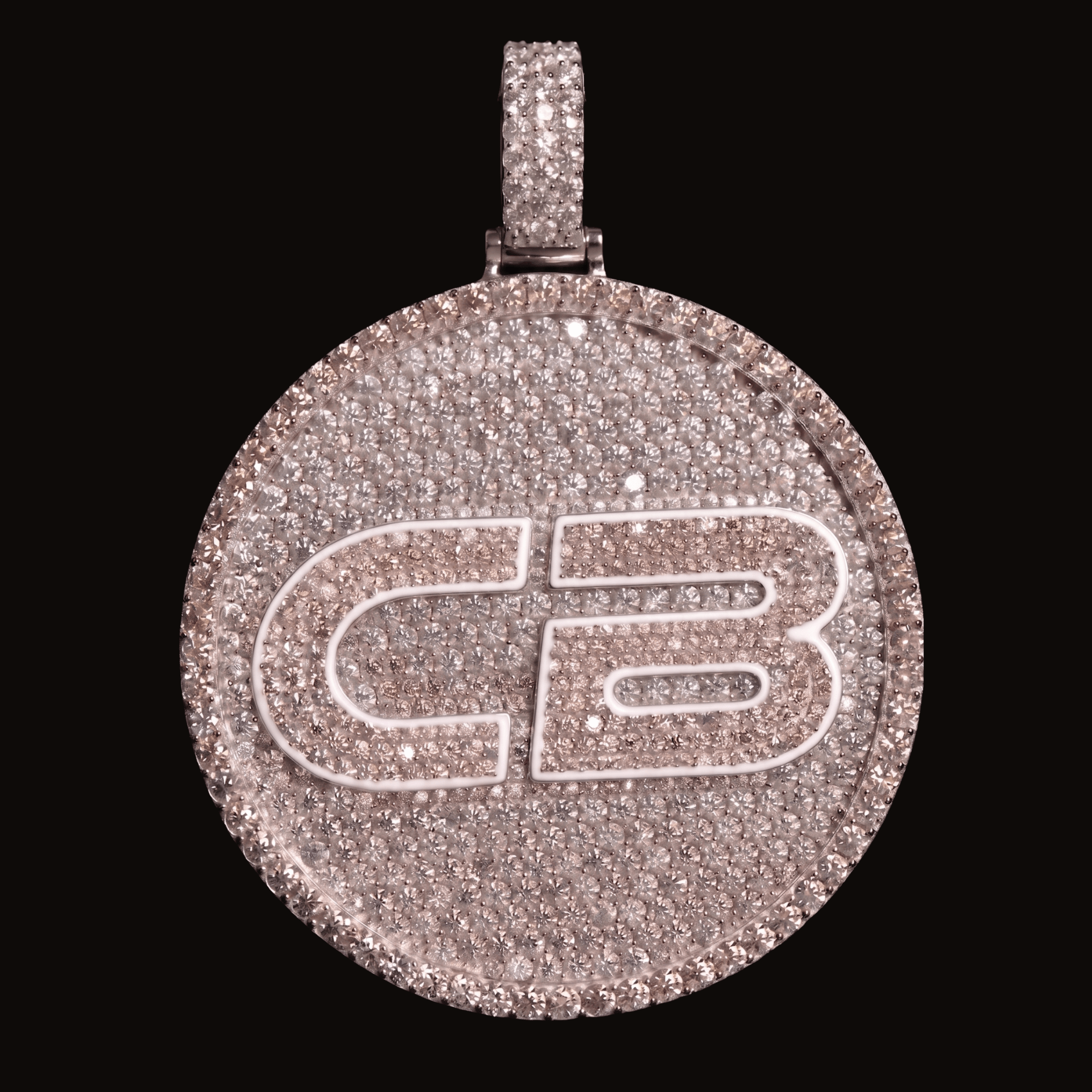 Custom Flooded Circle Name Pendant CRNCY