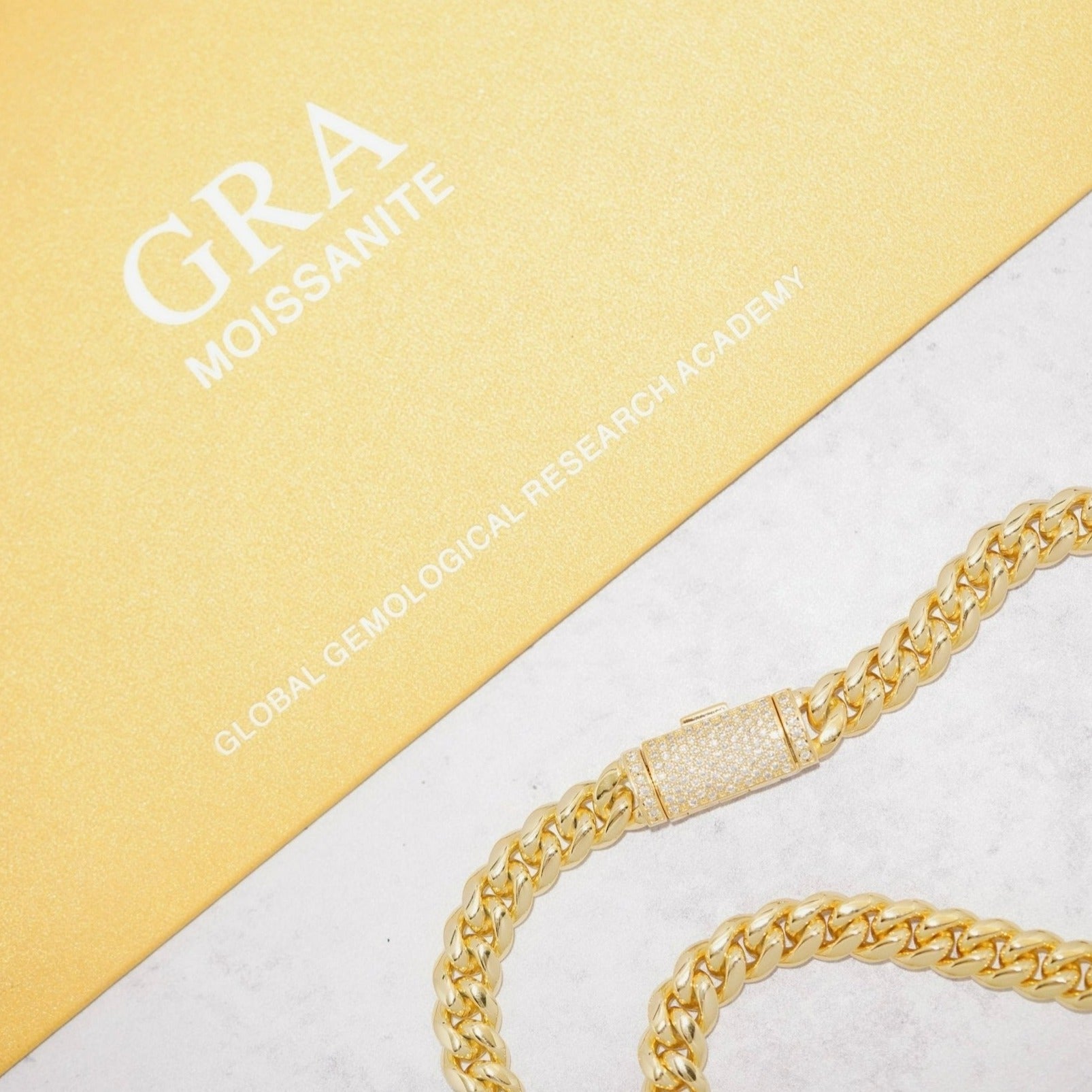 8mm Cuban Chain (Moissanite Clasp) CRNCY