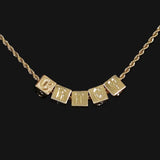 Custom Mini Block Name Pendant CRNCY