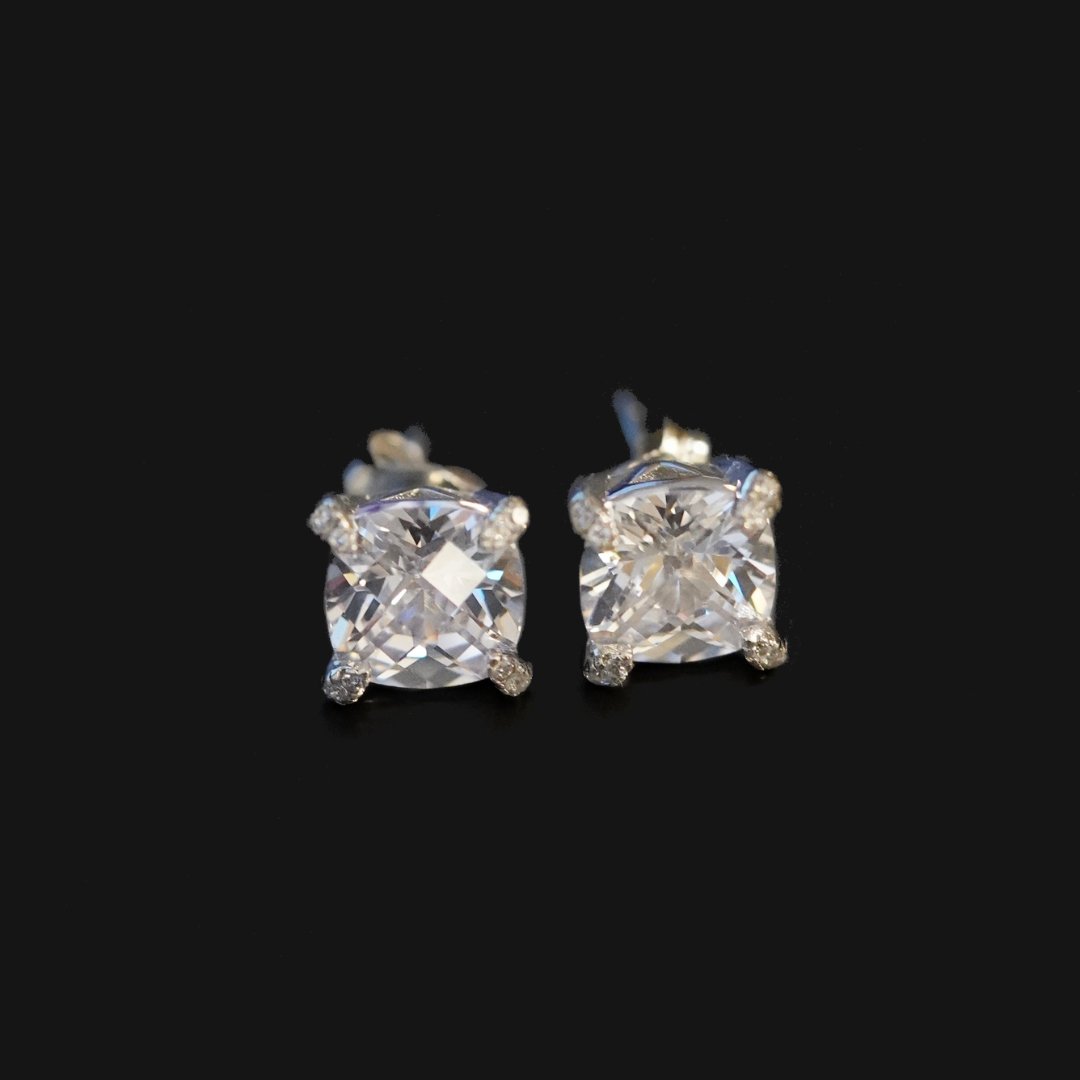 Facet Cut CZ Earrings CRNCY