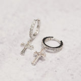 Iced Cross Hoops CRNCY