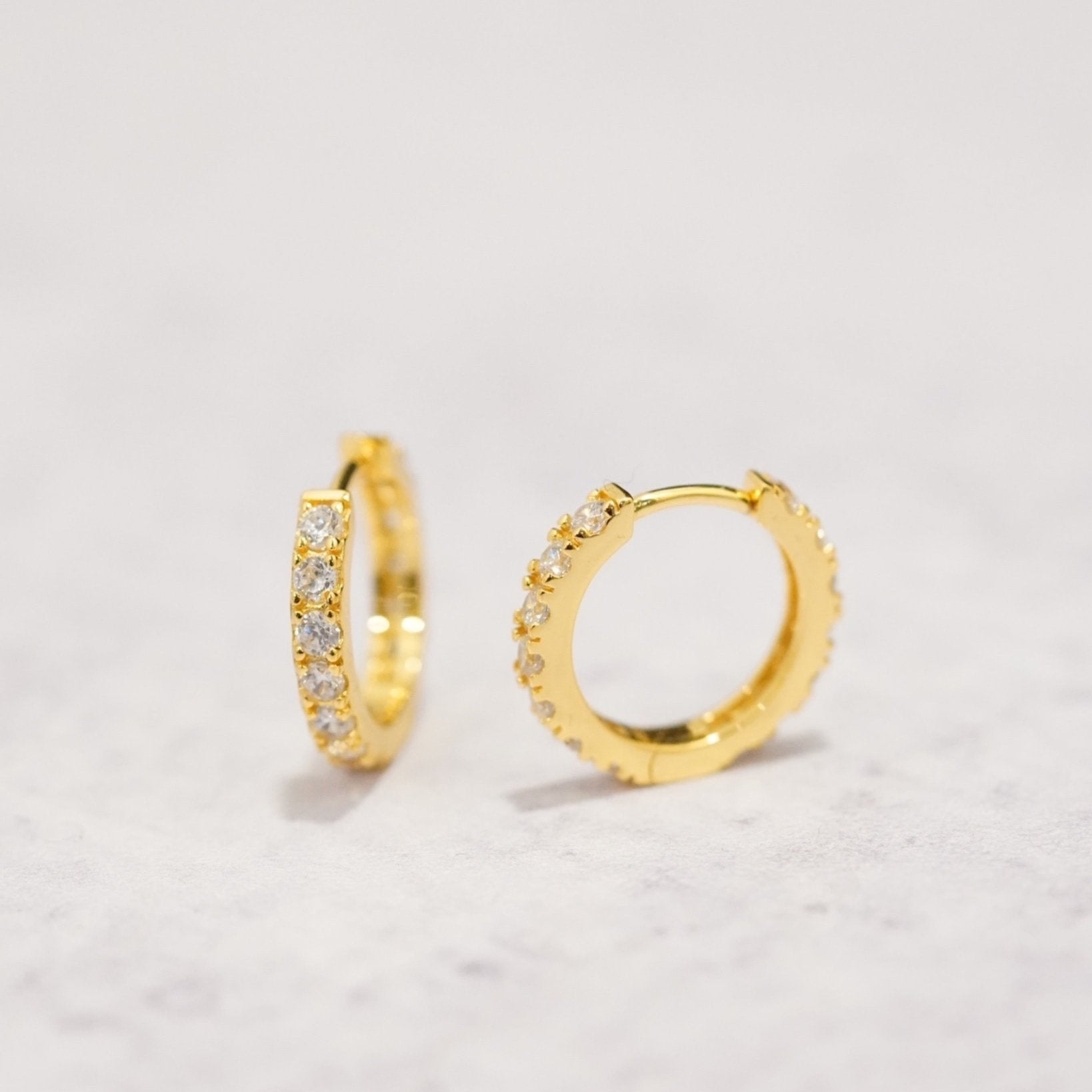 Iced Hoops (Single Row) CRNCY