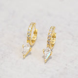 Iced Tear Drop Hoops CRNCY