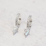 Iced Tear Drop Hoops CRNCY