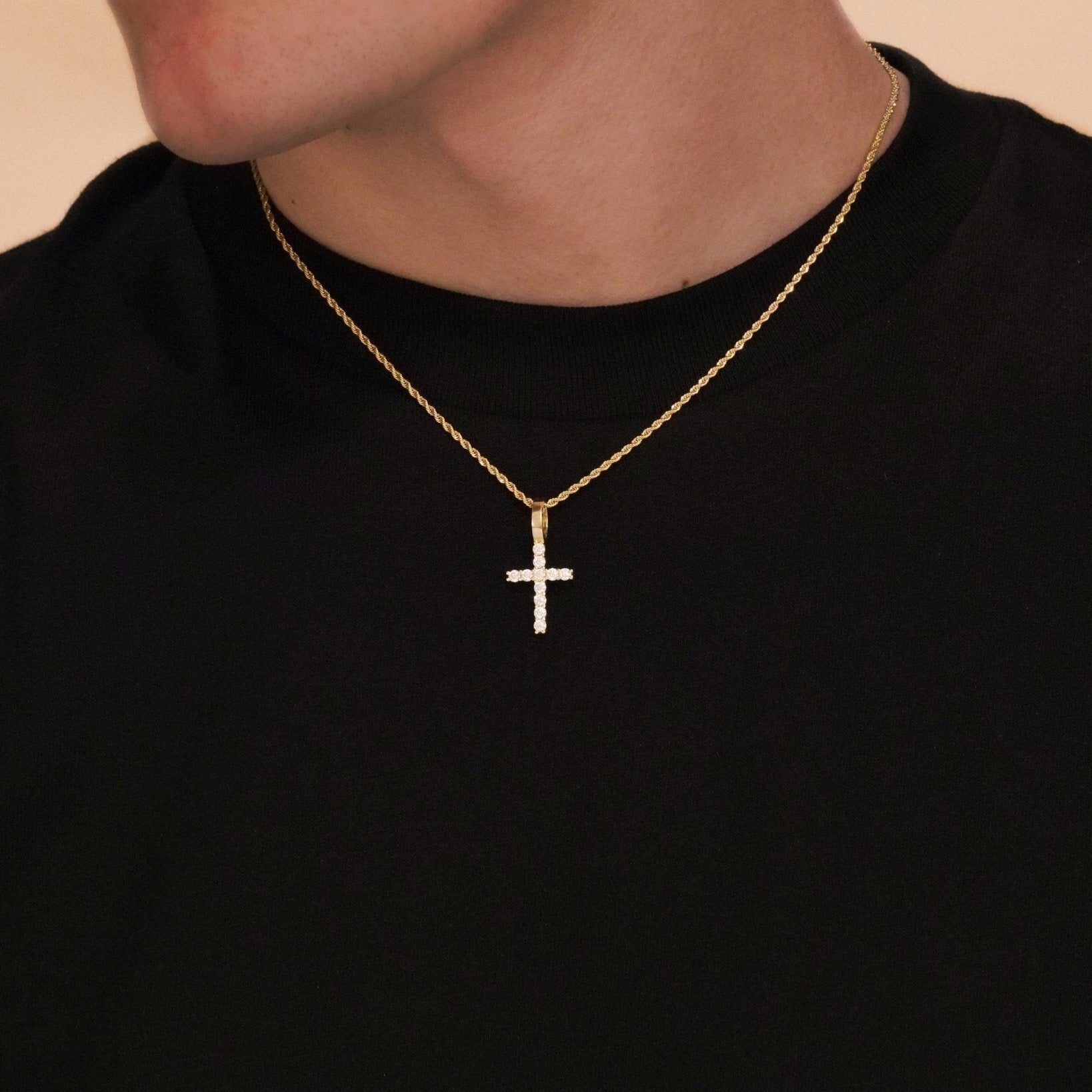 Mini Moissanite Cross CRNCY