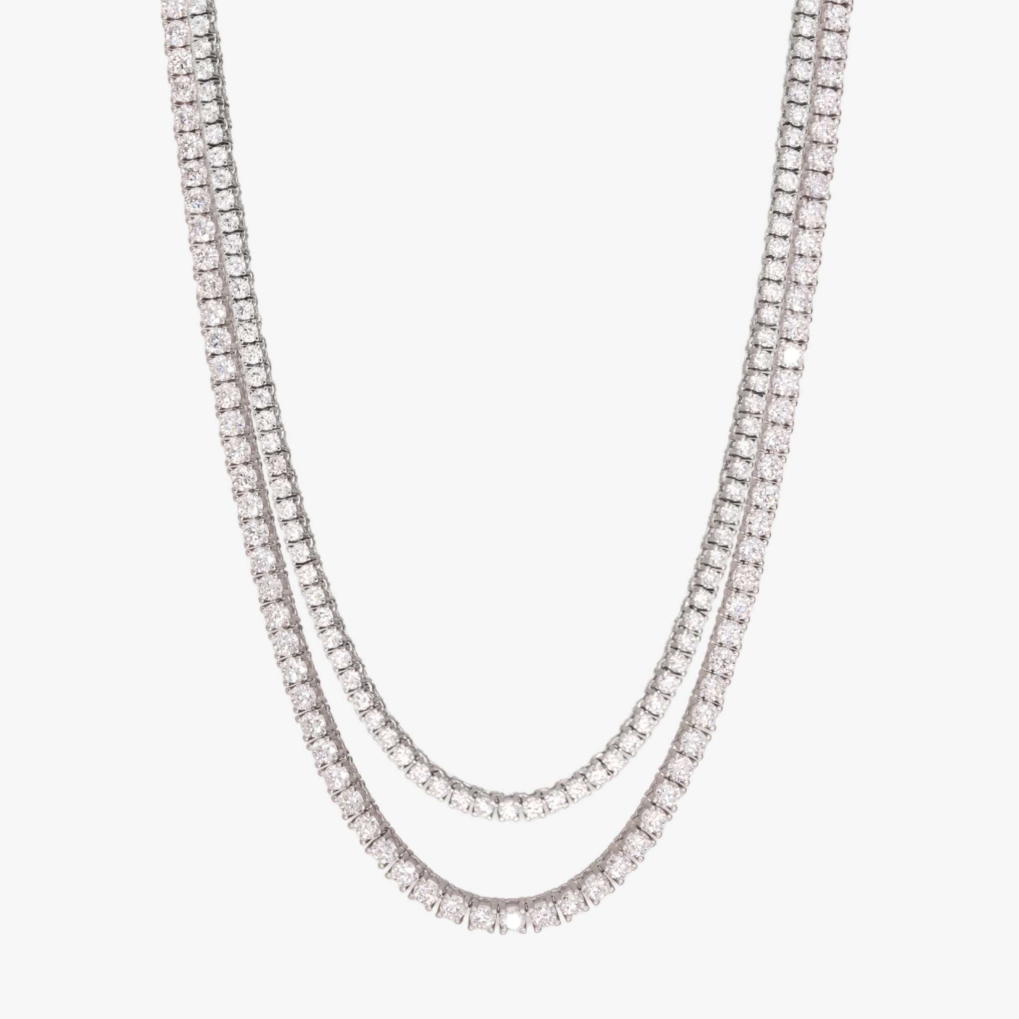 Moissanite Tennis Chain Set 3MM and 2MM CRNCY